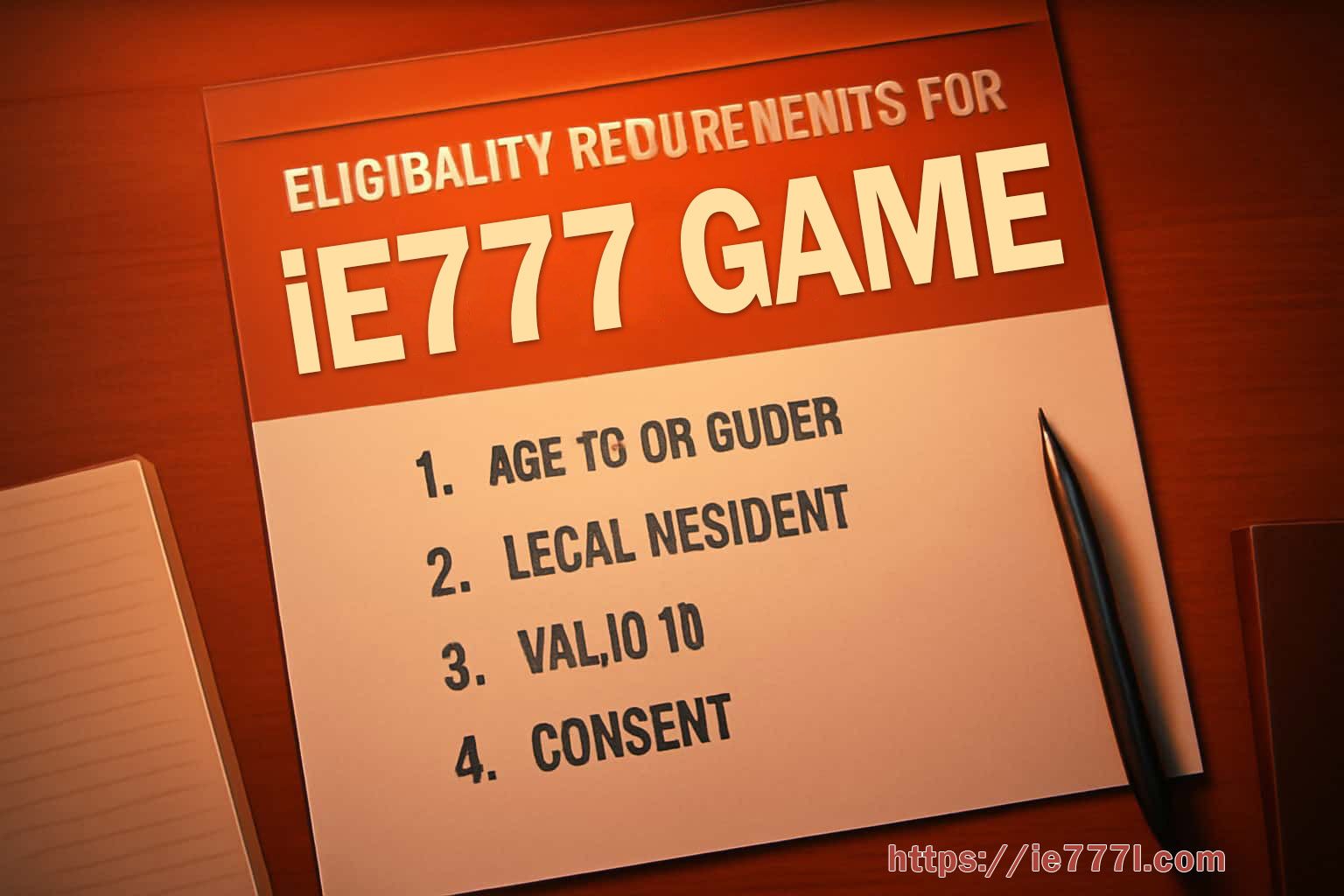 IE777 Eligibility: Check Age, Location and Account Status First reference screen