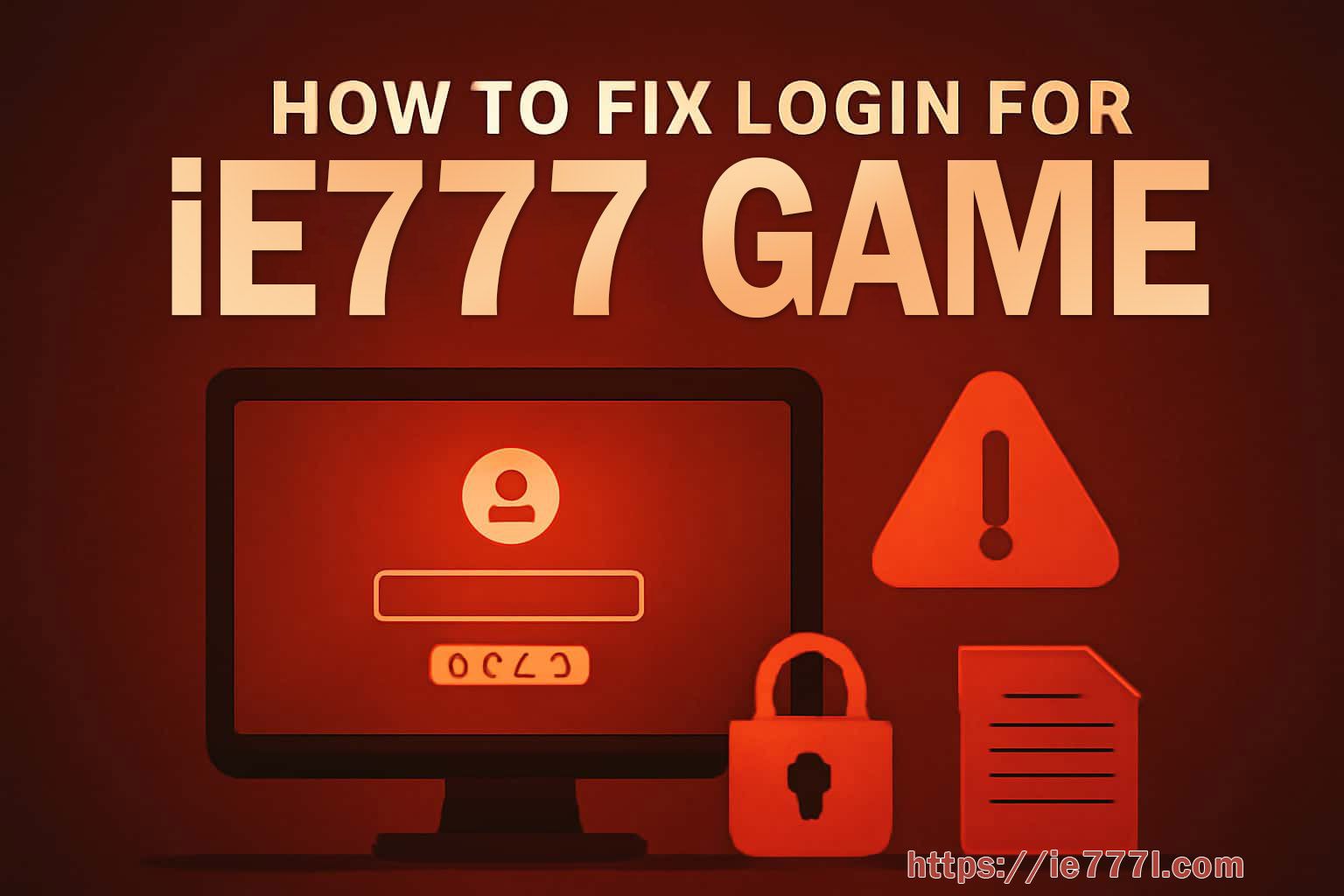 Fix IE777 Login Problems Without Repeating the Same Steps reference screen