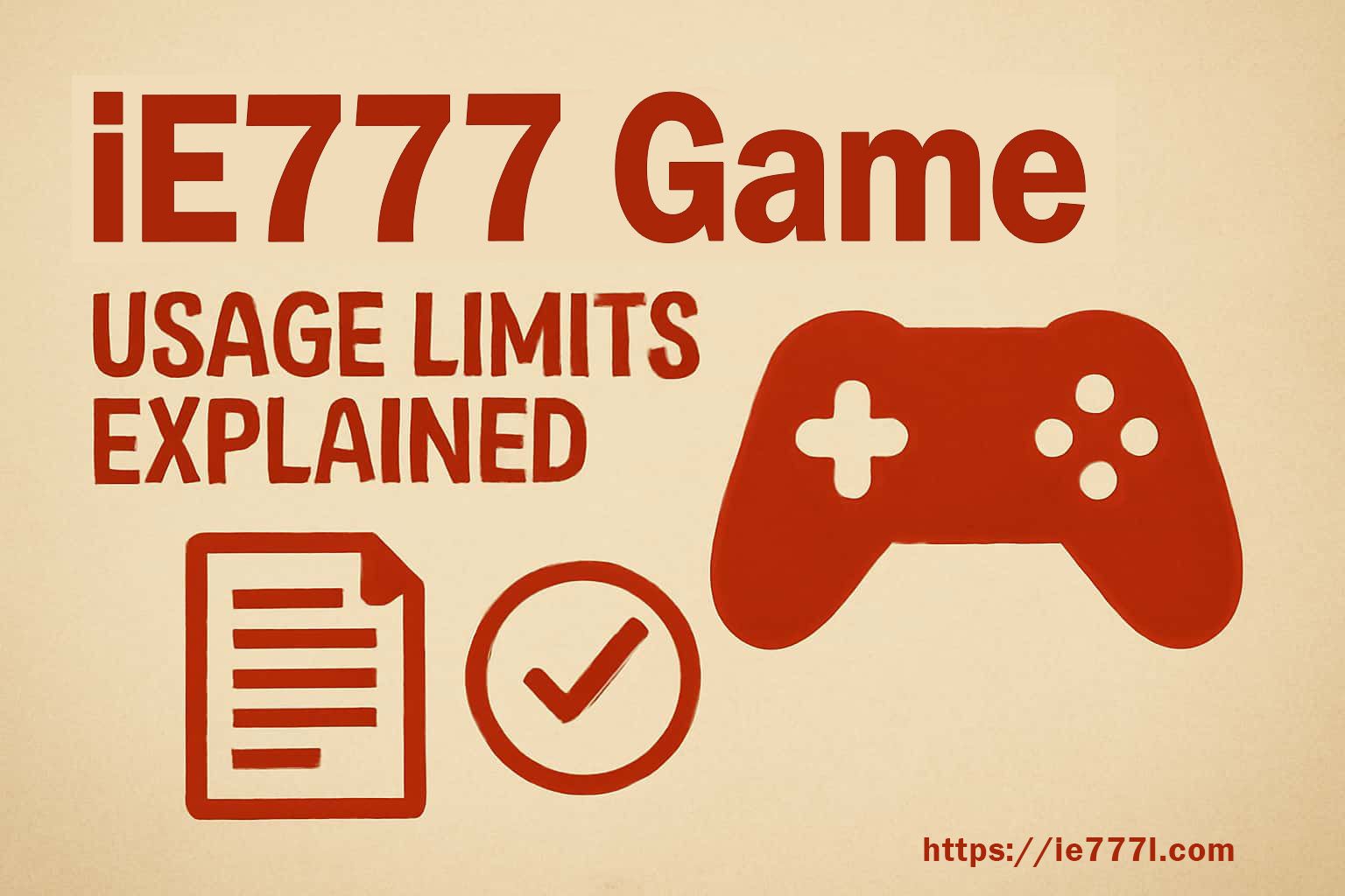 How to Read IE777 Usage Limits and Account Caps reference screen